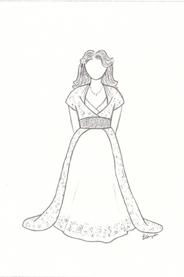 emphasis dress drawing