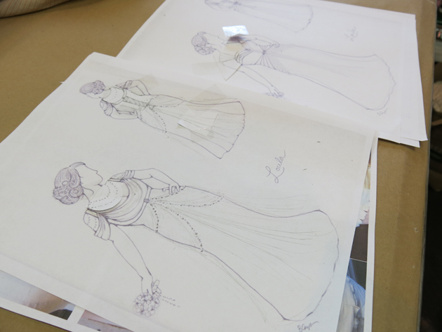 Wedding dress outlet design pencil sketches