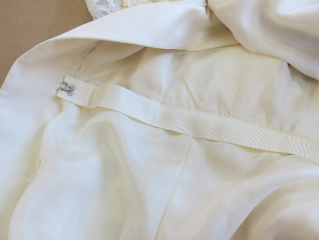 Caitlin’s Couture Bridal Buttons, Linings, and Waist Stay