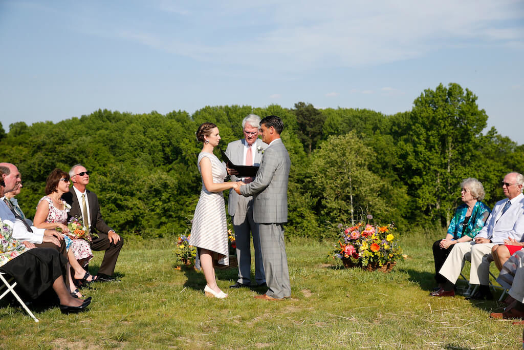 Sally's Wedding Day | custom striped wedding dress by Brooks Ann Camper Bridal Couture