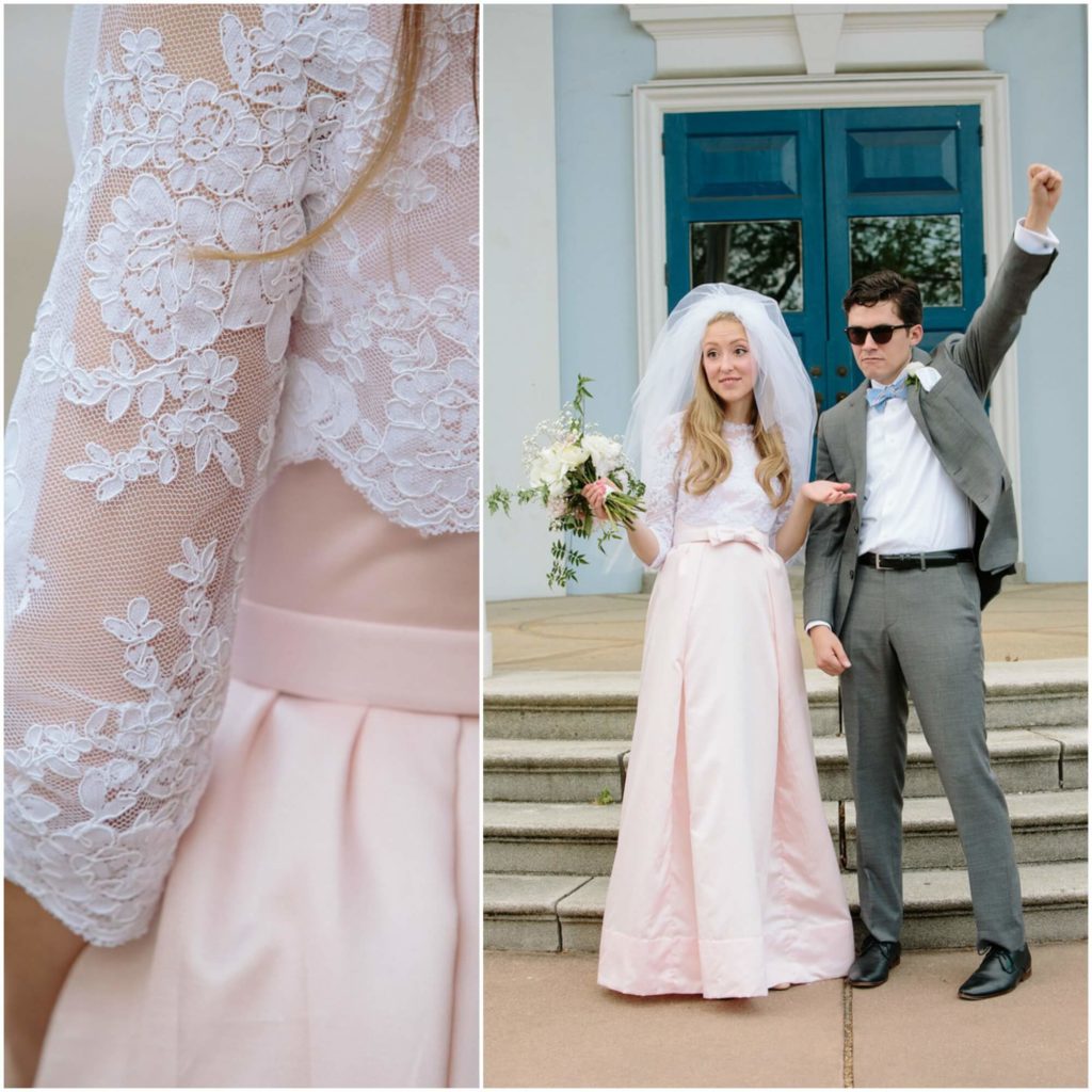 Allie J made her own wedding dress (with a little help from Brooks Ann Camper Bridal Couture)