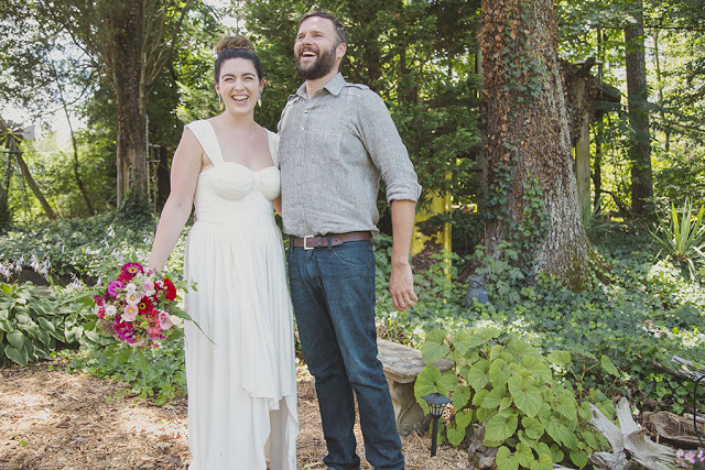 Ann Tilley made her own wedding dress (with a little help from Brooks Ann Camper Bridal Couture)