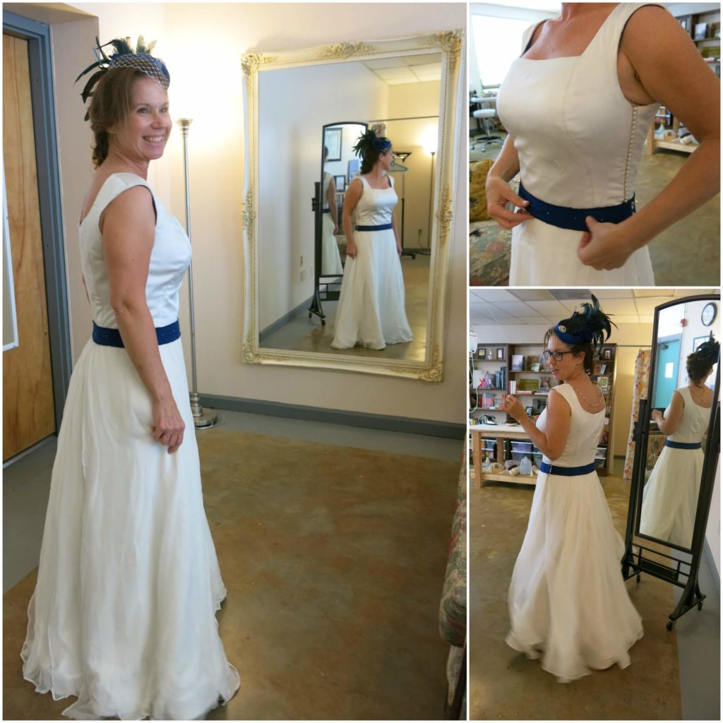 Rebecca's final fitting | She made her own wedding dress with help from Brooks Ann Camper Bridal Couture