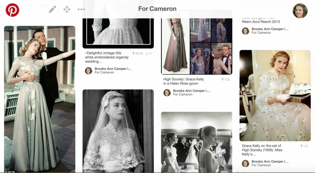 A peek at Cameron Pinterest Board | Brooks Ann Camper Bridal Couture