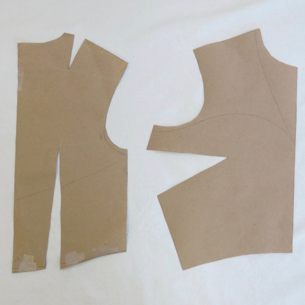 Bust dart paper pattern while Patternmaking for Cameron's custom wedding overdress by Brooks Ann Camper Bridal Couture