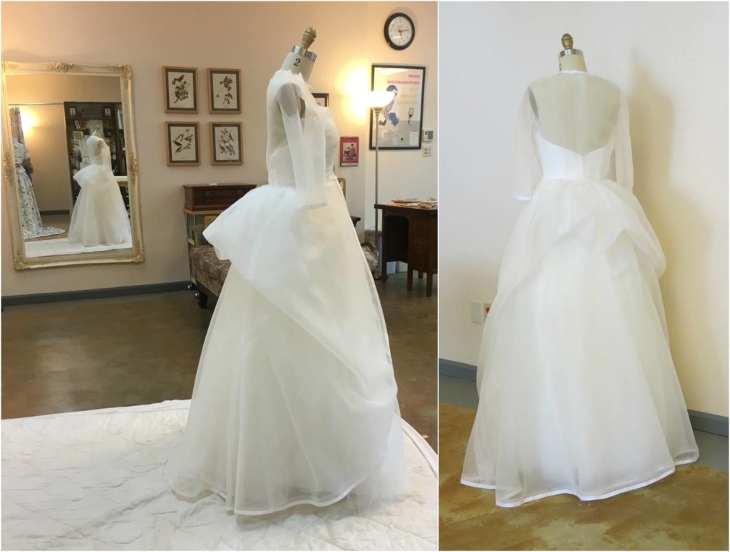 Creating Cameron's Bustle | Brooks Ann Camper Bridal Couture
