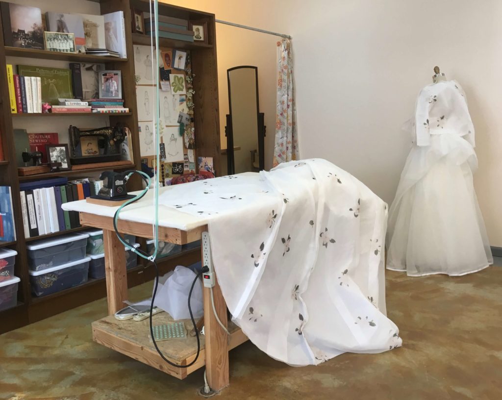 Constructing Cameron's Sheer Silk Skirt | Brooks Ann Camper Bridal Couture