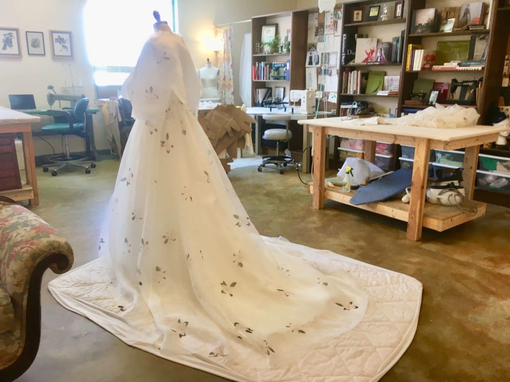 Constructing Cameron's Sheer Silk Skirt | Brooks Ann Camper Bridal Couture