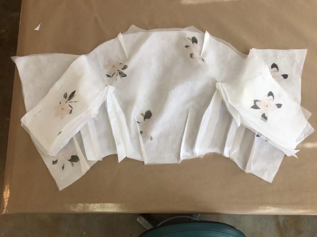 Constructing Cameron's Cut-in-One Silk Sleeves by Brooks Ann Camper Bridal Couture