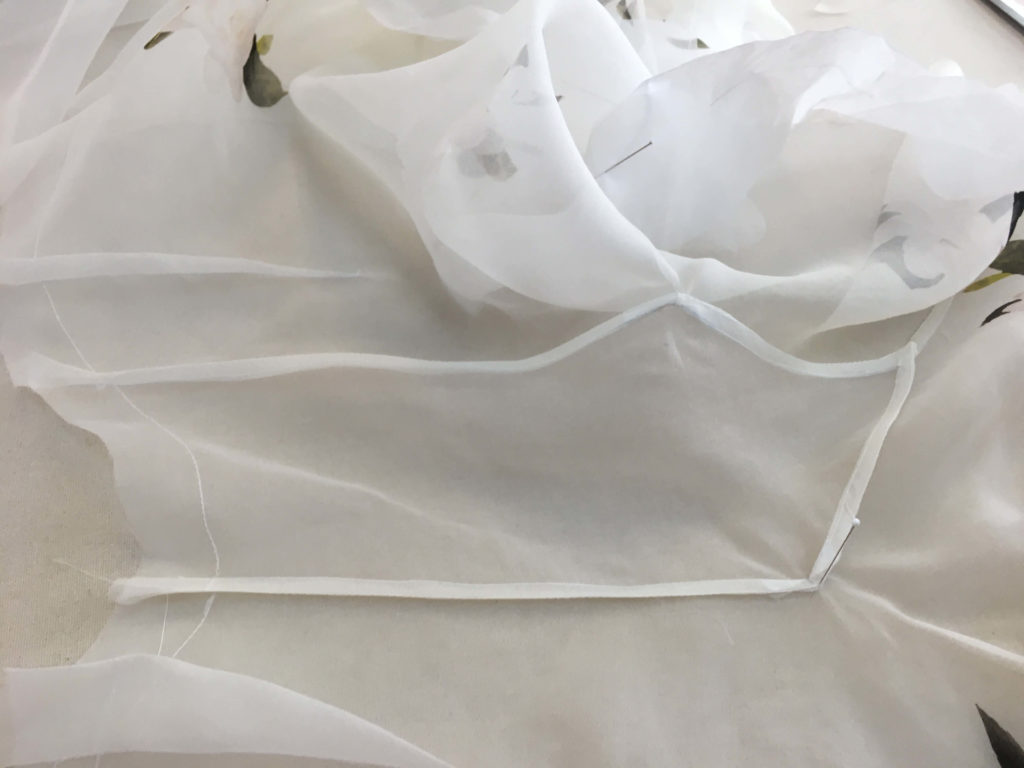 Constructing Cameron's Cut-in-One Silk Sleeves by Brooks Ann Camper Bridal Couture