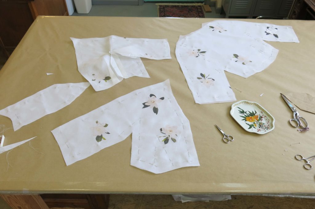 Constructing Cameron's Cut-in-One Silk Sleeves by Brooks Ann Camper Bridal Couture