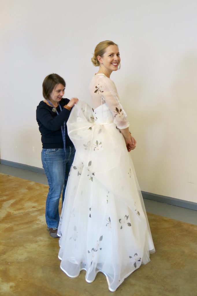 Cameron's final fitting by Brooks Ann Camper Bridal Couture