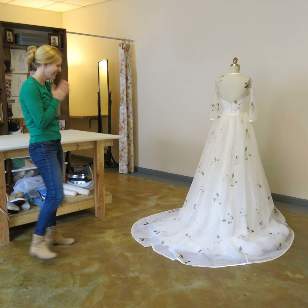 Photoshoot and Delivery Day for Cameron's Custom Wedding Dress by Brooks Ann Camper Bridal Couture