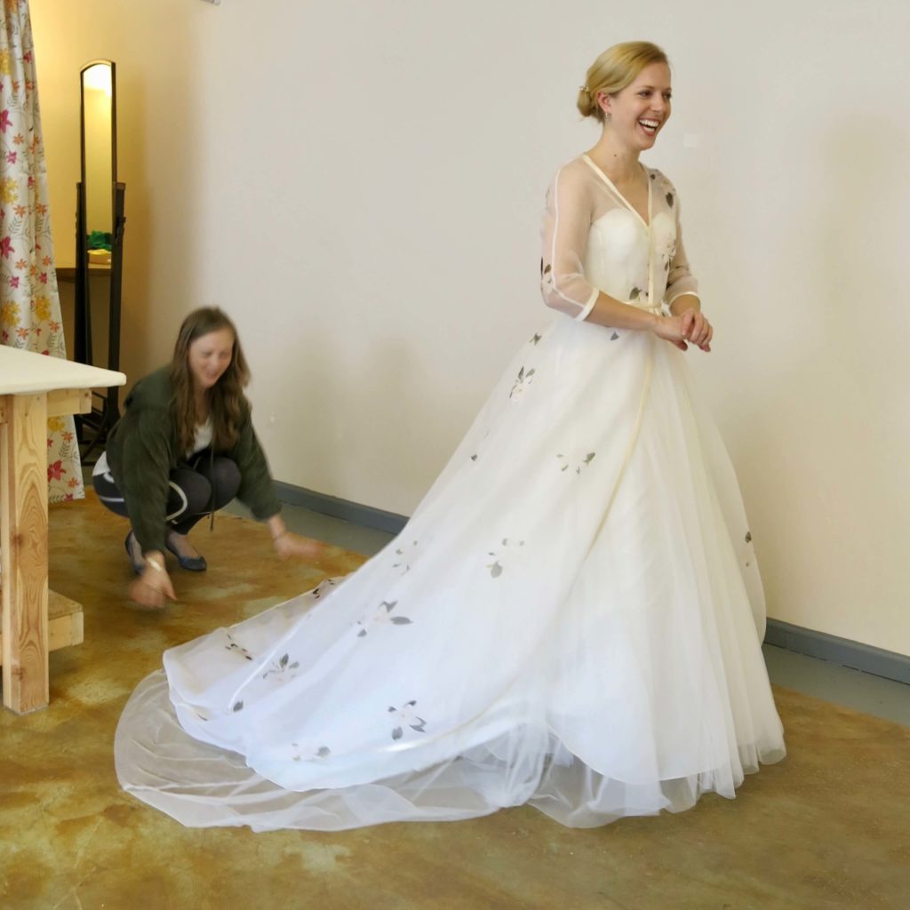 Photoshoot and Delivery Day for Cameron's Custom Wedding Dress by Brooks Ann Camper Bridal Couture