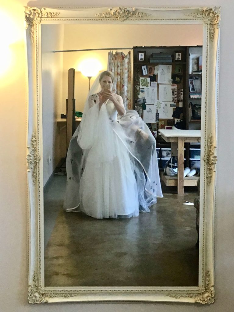 Photoshoot and Delivery Day for Cameron's Custom Wedding Dress by Brooks Ann Camper Bridal Couture