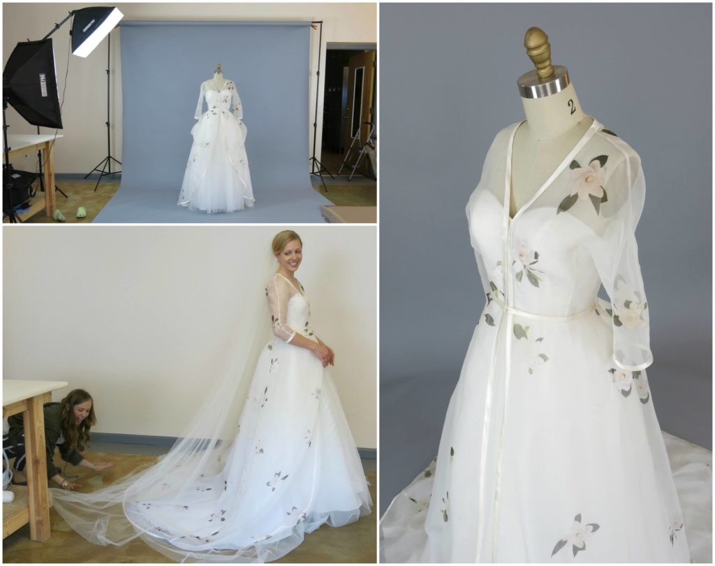 Photoshoot and Delivery Day for Cameron's Custom Wedding Dress by Brooks Ann Camper Bridal Couture