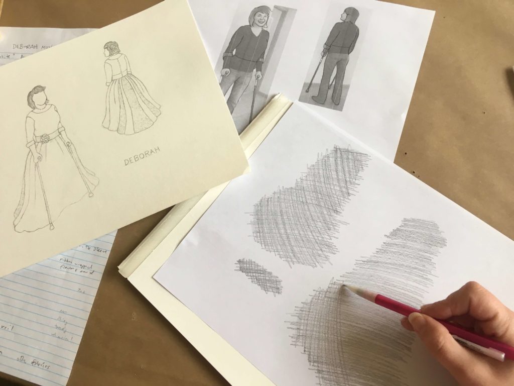 's Design Consultation and Wedding Dress Sketches by Brooks Ann Camper Bridal Couture