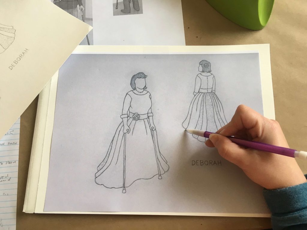 's Design Consultation and Wedding Dress Sketches by Brooks Ann Camper Bridal Couture