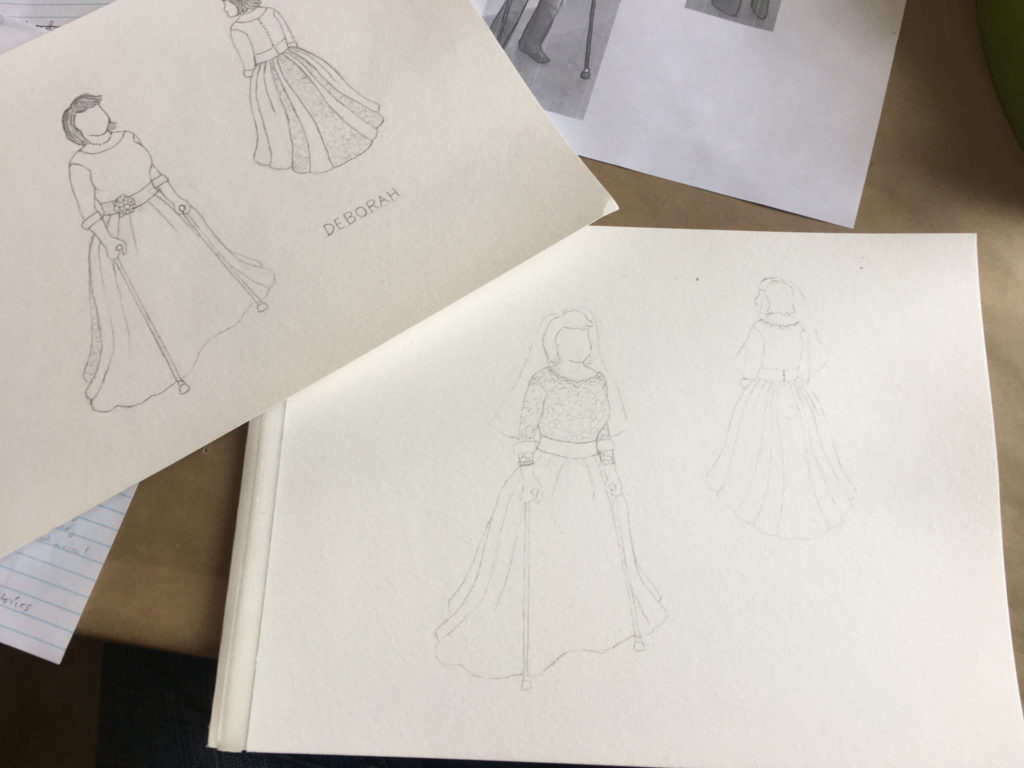 's Design Consultation and Wedding Dress Sketches by Brooks Ann Camper Bridal Couture