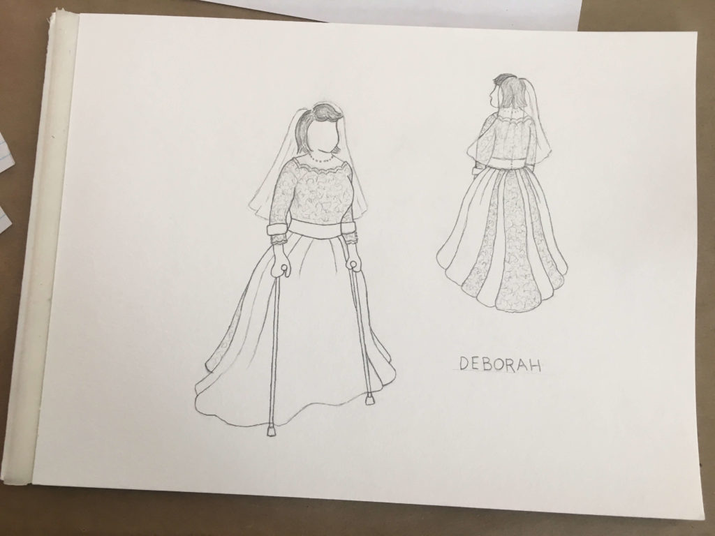 's Design Consultation and Wedding Dress Sketches by Brooks Ann Camper Bridal Couture