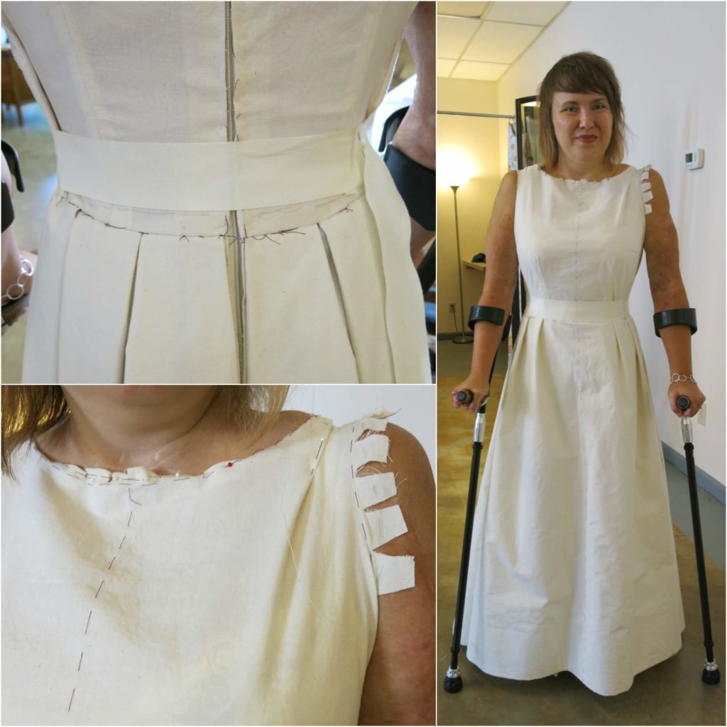 Deborah's First Fitting and Second Mockup by Brooks Ann Camper Bridal Couture