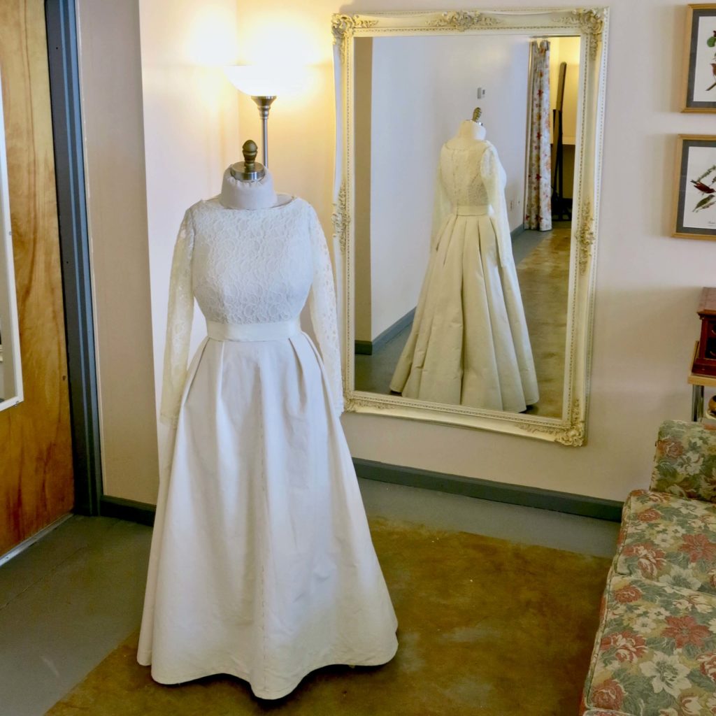 Deborah's First Fitting and Second Mockup by Brooks Ann Camper Bridal Couture