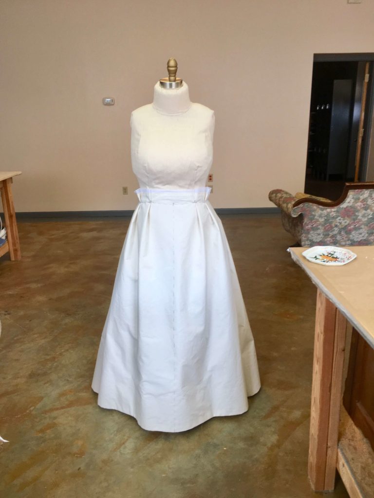 Crafting Deborah's First Mockup by Brooks Ann Camper Bridal Couture