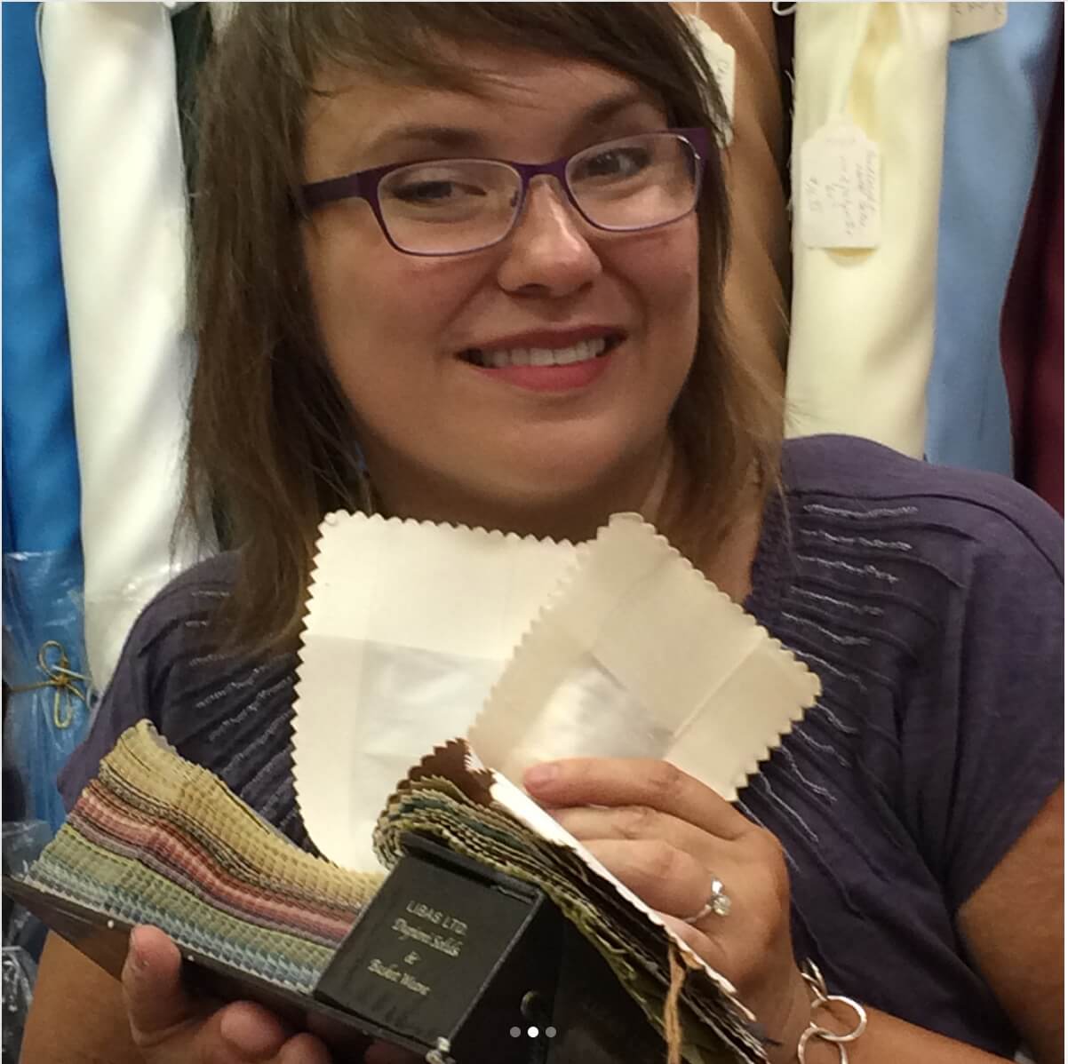 Choosing and Prepping Deborah's Fabrics by Brooks Ann Camper Bridal Couture