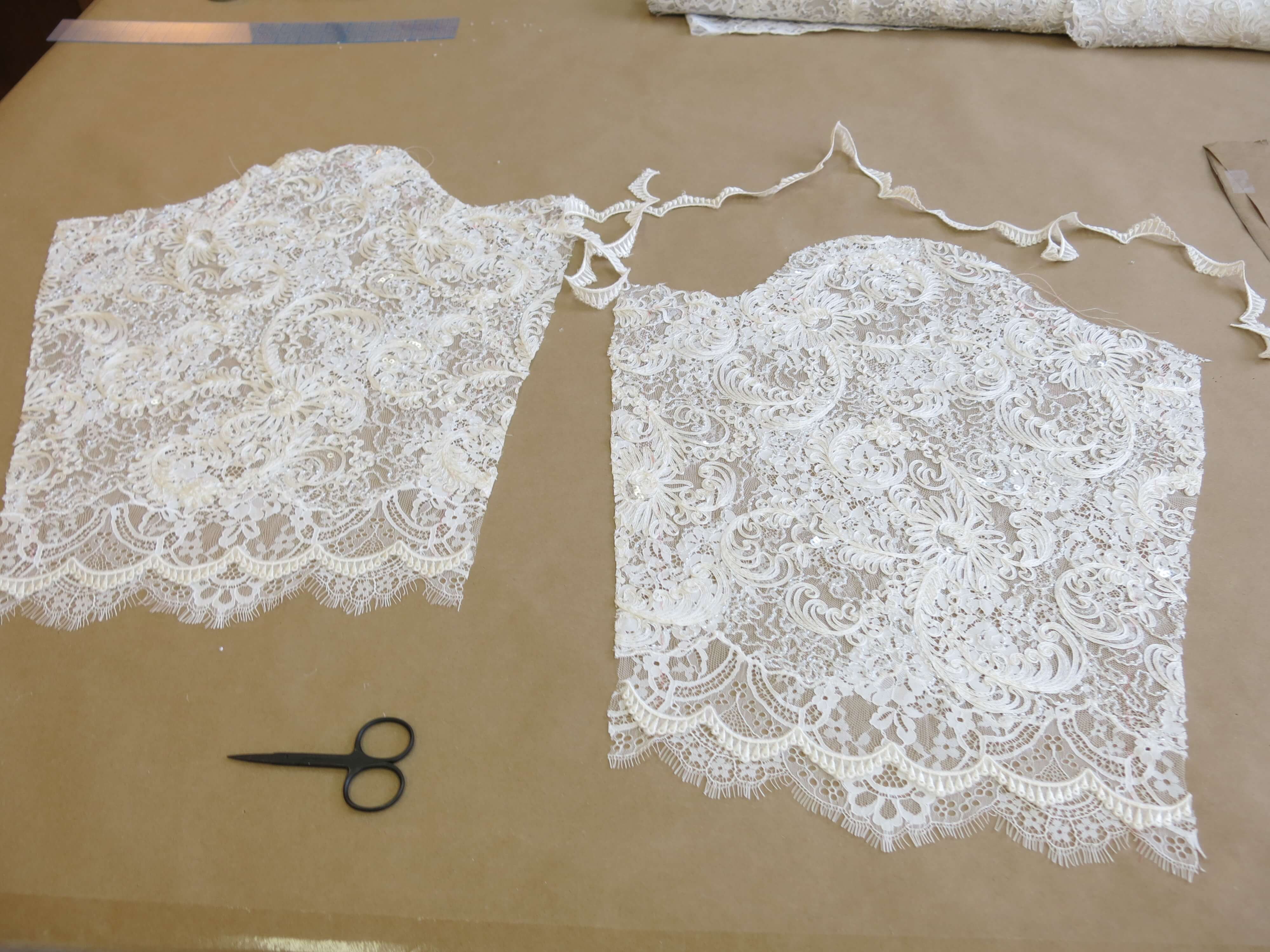 Finishing Deborah's Custom Wedding Dress | Brooks Ann Camper Bridal Couture