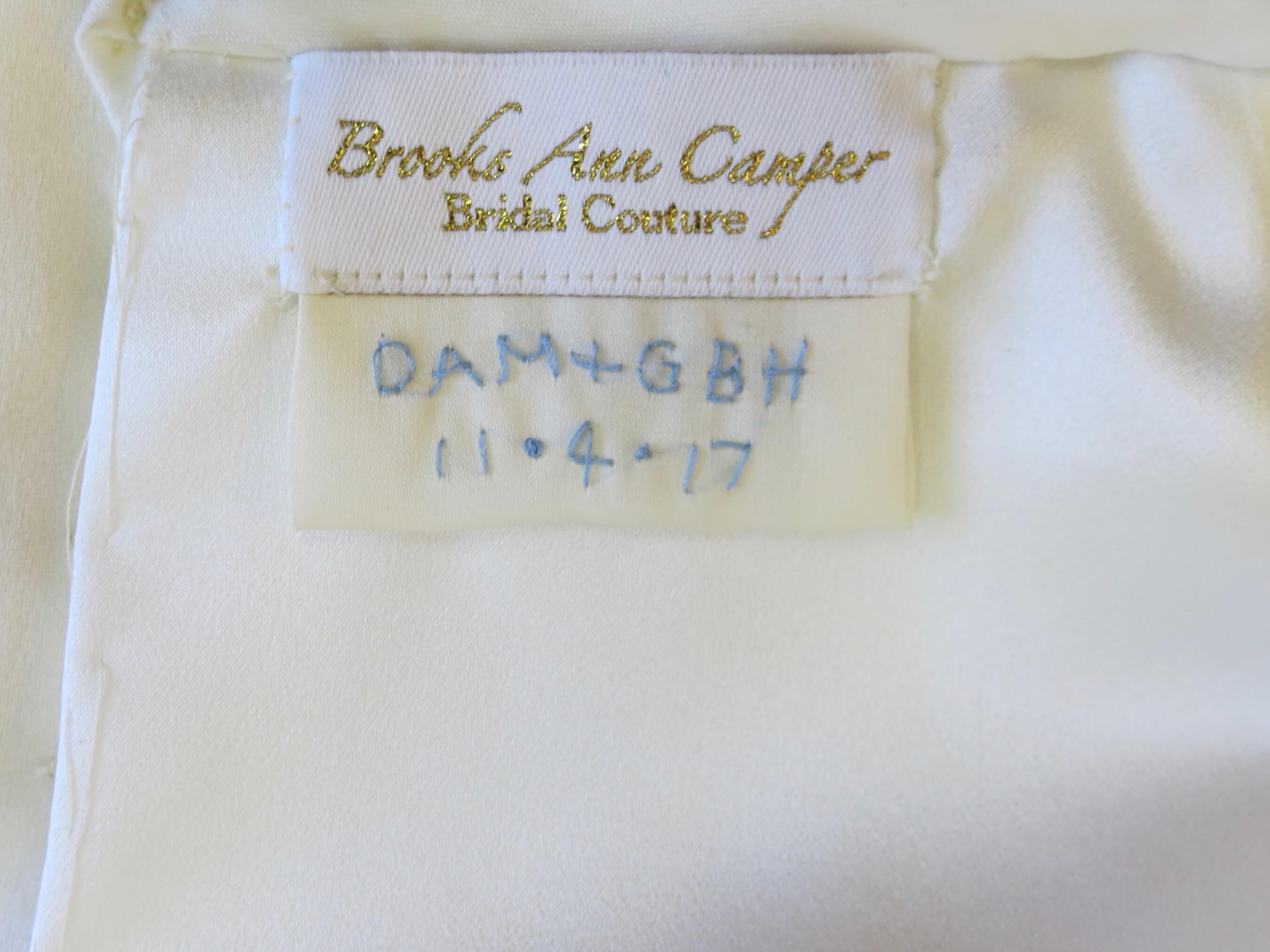 Finishing Deborah's Custom Wedding Dress | Brooks Ann Camper Bridal Couture