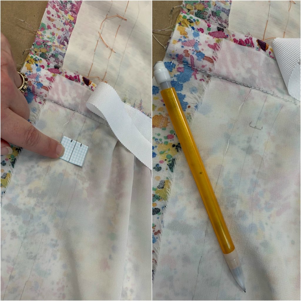 using the template to mark my buttonholes