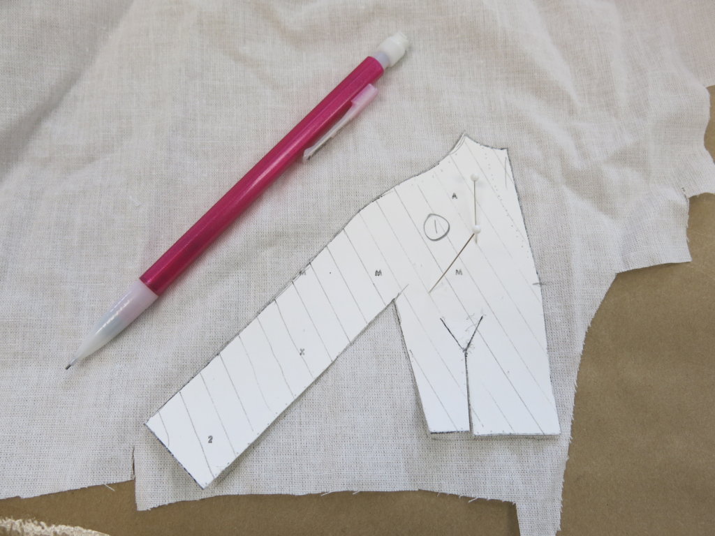 Template tracing on fusible interfacing