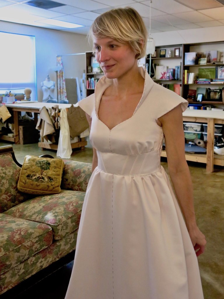 Tiffany's First Mockup Fitting (and Pattern Corrections)! by Brooks Ann Camper Bridal Couture